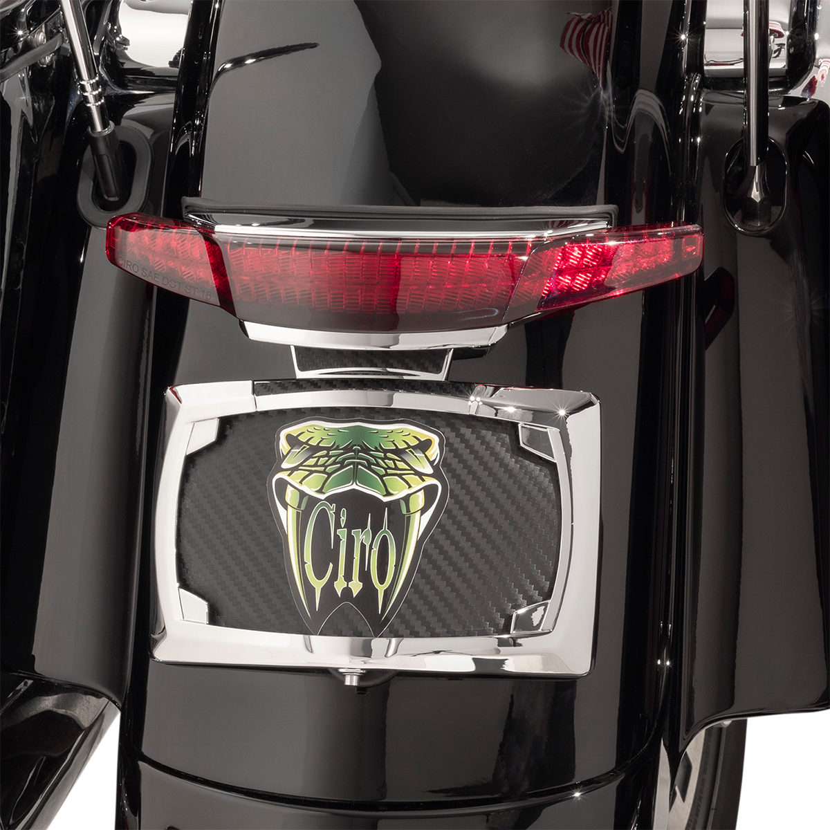 Ciro Taillight/License Plate Mount - Chrome 40073 - Cycle City Outdoors