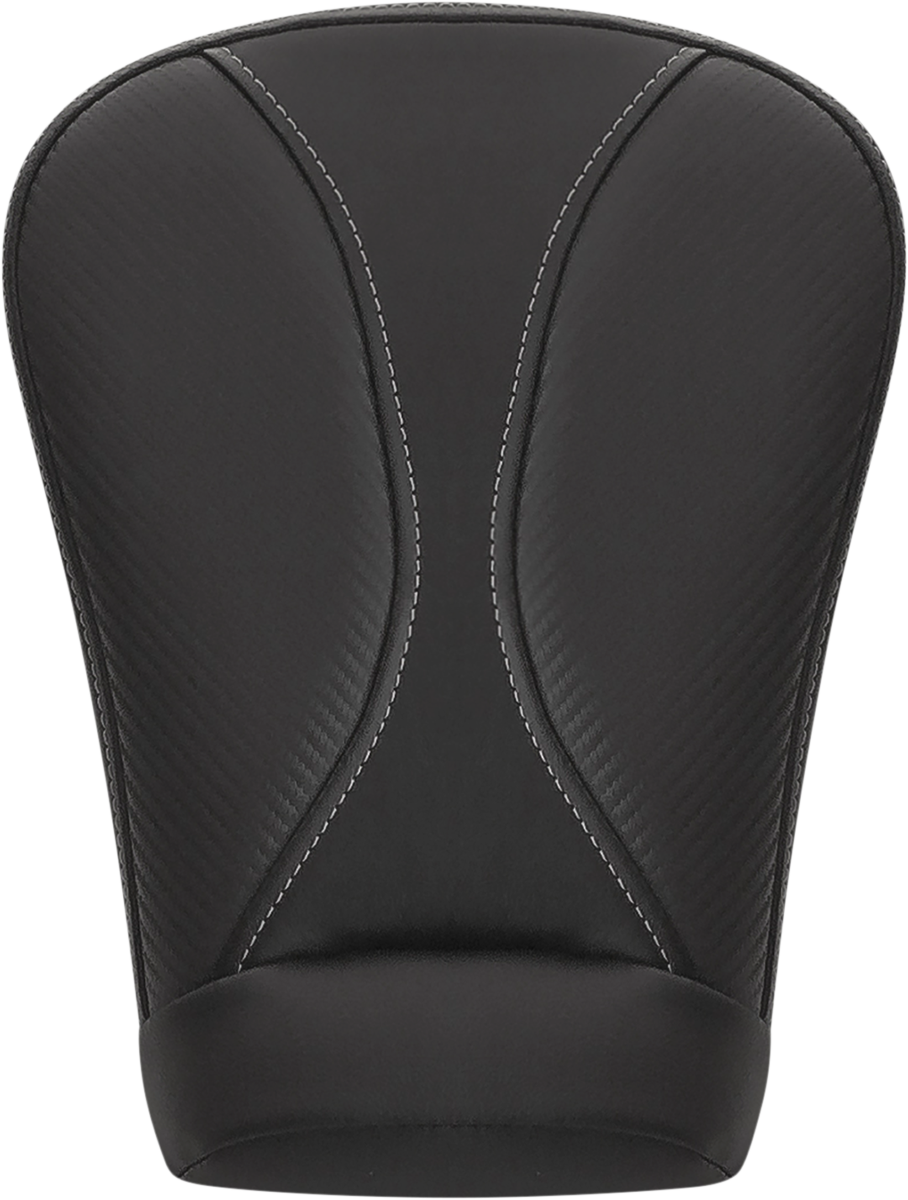 SADDLEMEN Dominator Pillion Pad - Extended Reach - Black with Gray Stitching - FL '08-'23 808-07B-0162EXT