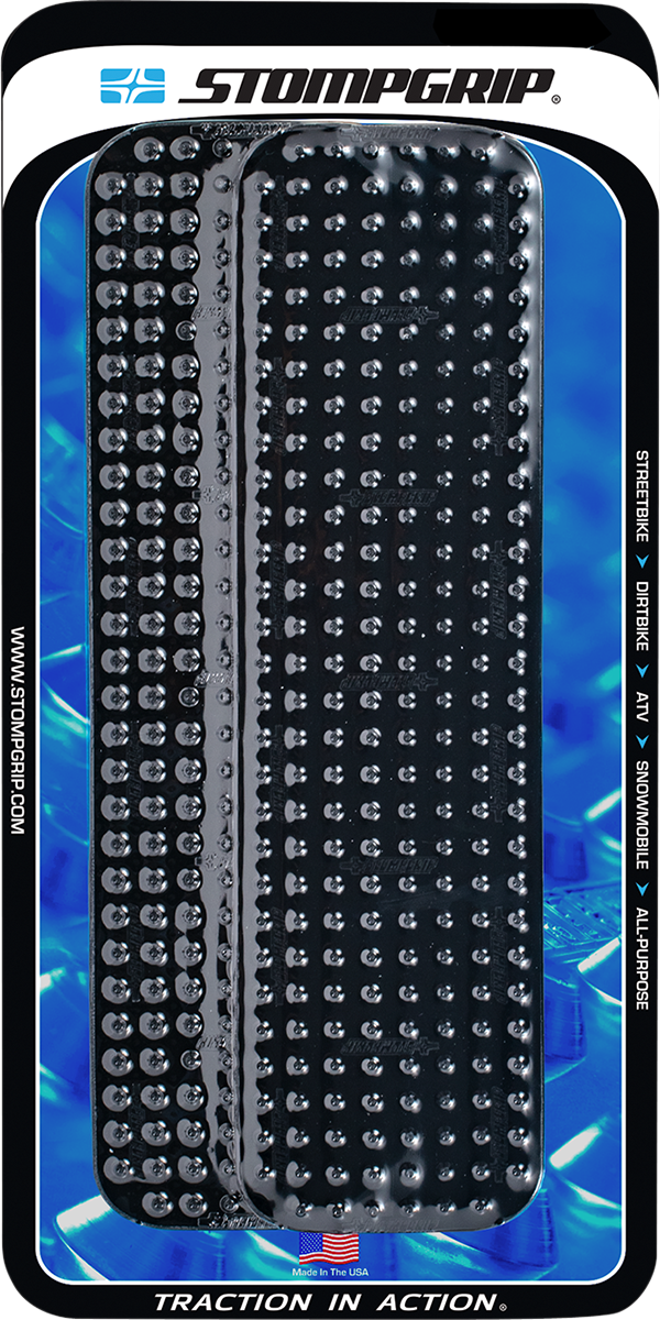 STOMPGRIP 33-10-0002B Grip Tape - Strips - Volcano - Black | Adventure/Off-Road