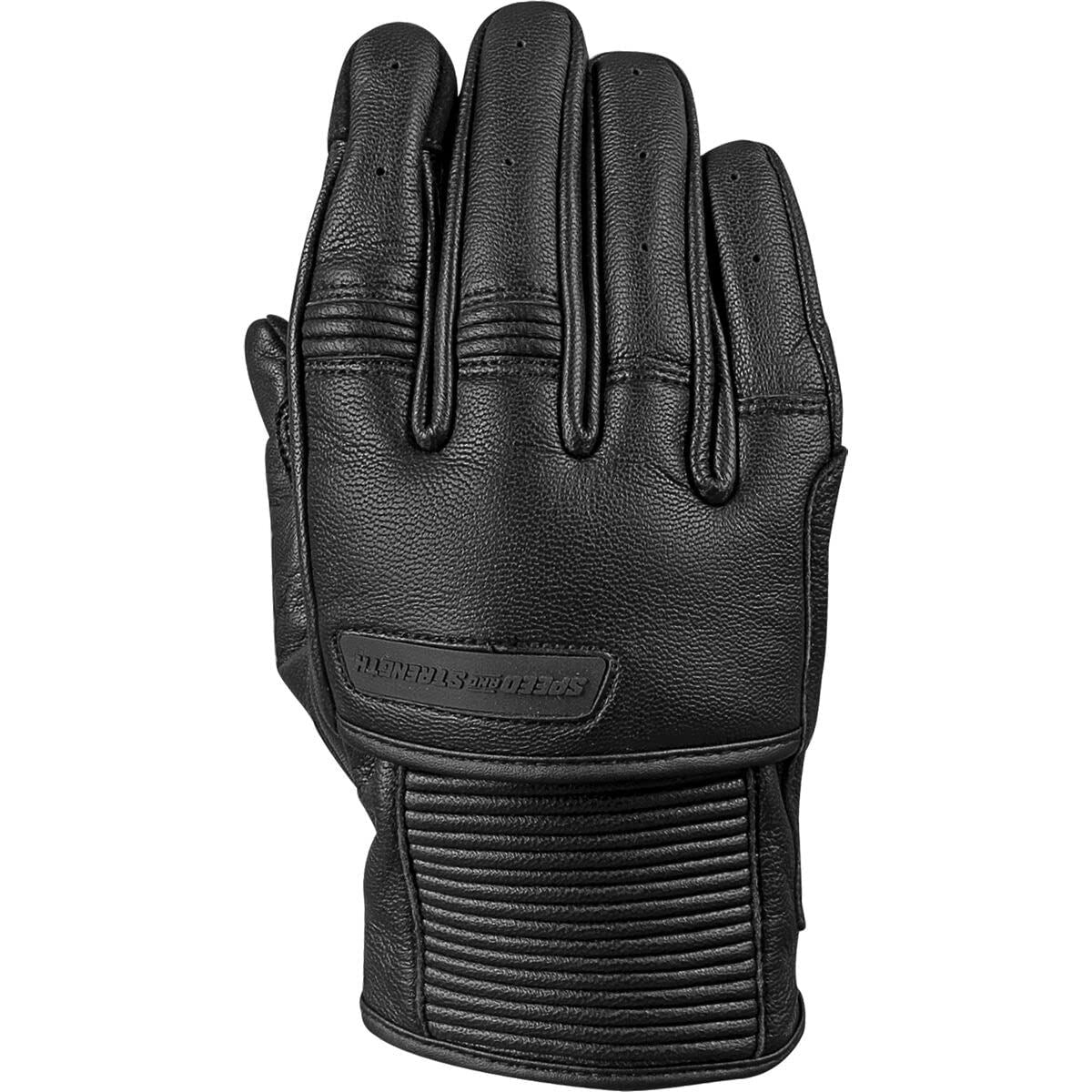 Speed and Strength Men's Off the Chain Leather Gloves, Black, Large (Open Box)