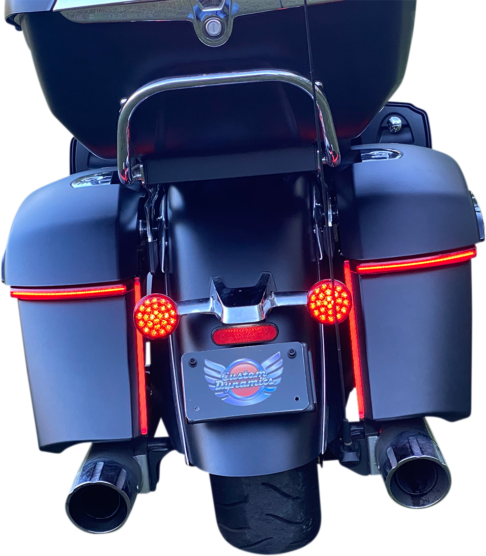 Custom Dynamics Saddle Bag Lights - Red Lens CD-INDBAG-SWP-R - Cycle City Outdoors