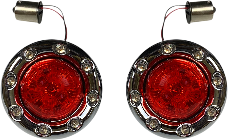 Custom Dynamics Bullet Turn Signal 1156 - Chrome - Red Lens PB-BR-RR 56-CR - Cycle City Outdoors