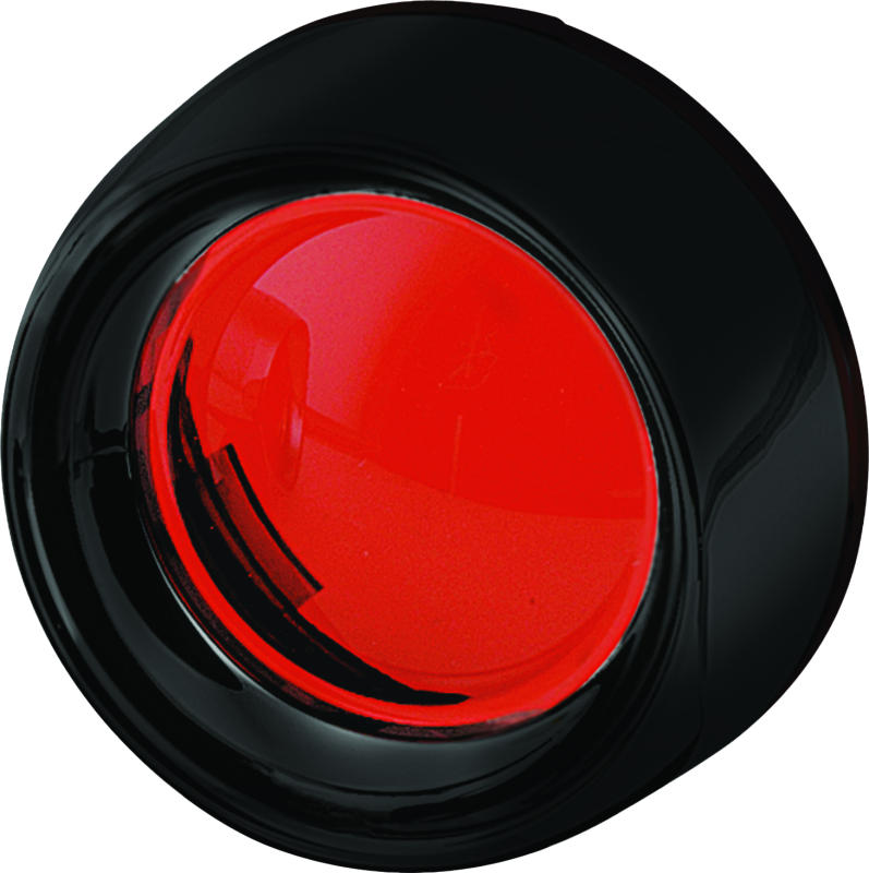 Kuryakyn Deep Dish Bezels Red Lens Gloss Black - Cycle City Outdoors