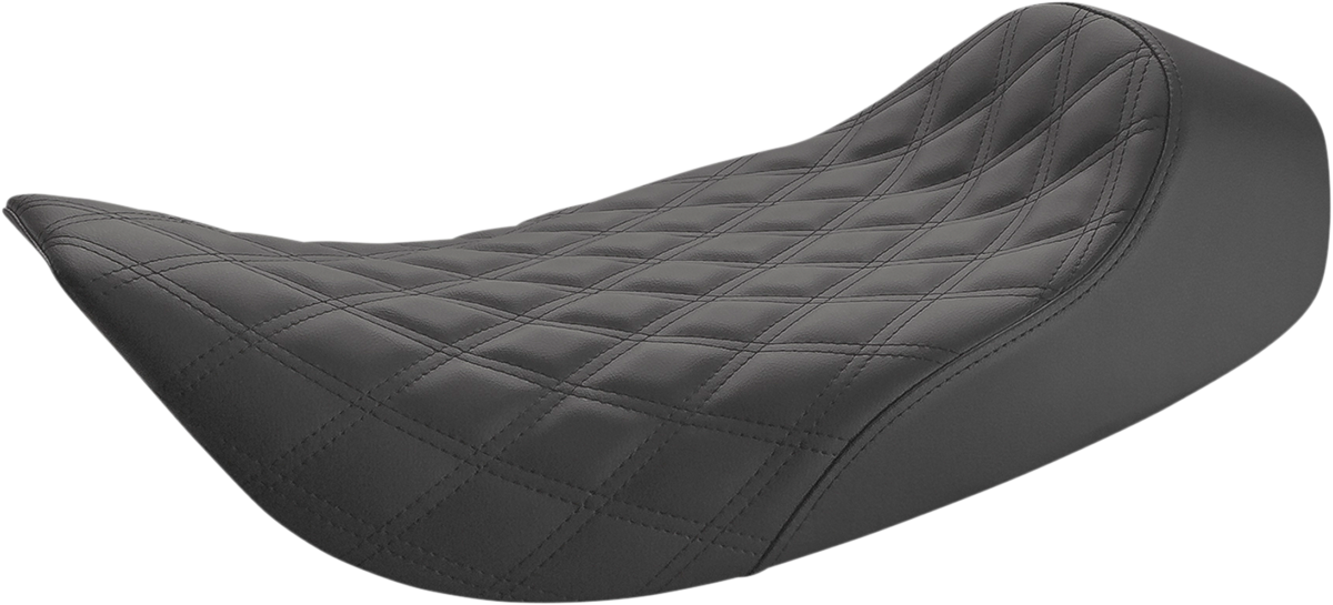 SADDLEMEN Renegade Solo Seat - Lattice Stitched - Black - FLH '97-'07 897-06-002LS