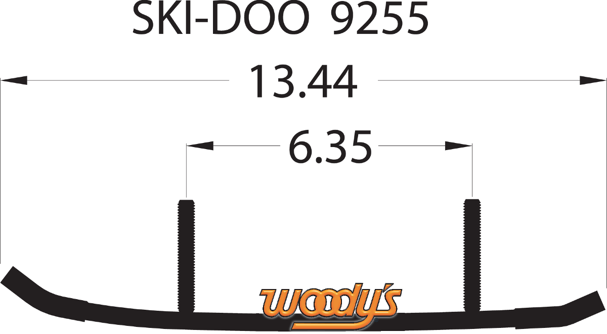 WOODY'S Top-Stock* Hard Surface Bar - 4" - 60? HSD-9255