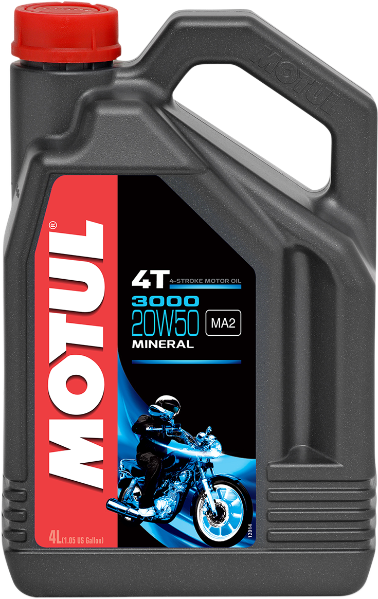 MOTUL 3000 Mineral 4T Engine Oil - 20W-50 - 1 U.S. gal. 107319