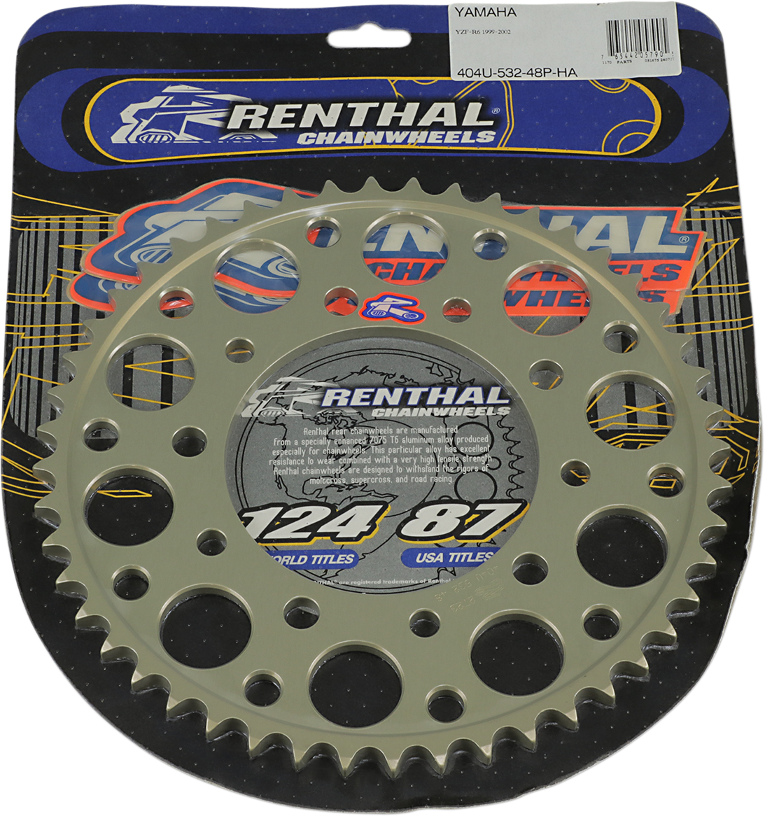 RENTHAL Sprocket - Yamaha - 48 Tooth 404U-532-48-HA - Cycle City Outdoors