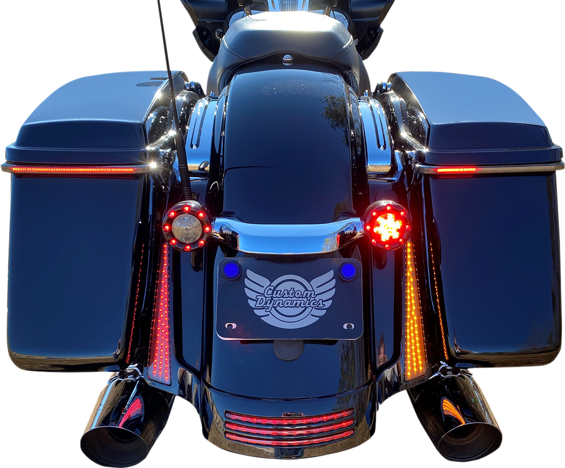 Custom Dynamics Panel Lights - Chrome - Smoke Lens CD-FASCIADCBCMC - Cycle City Outdoors