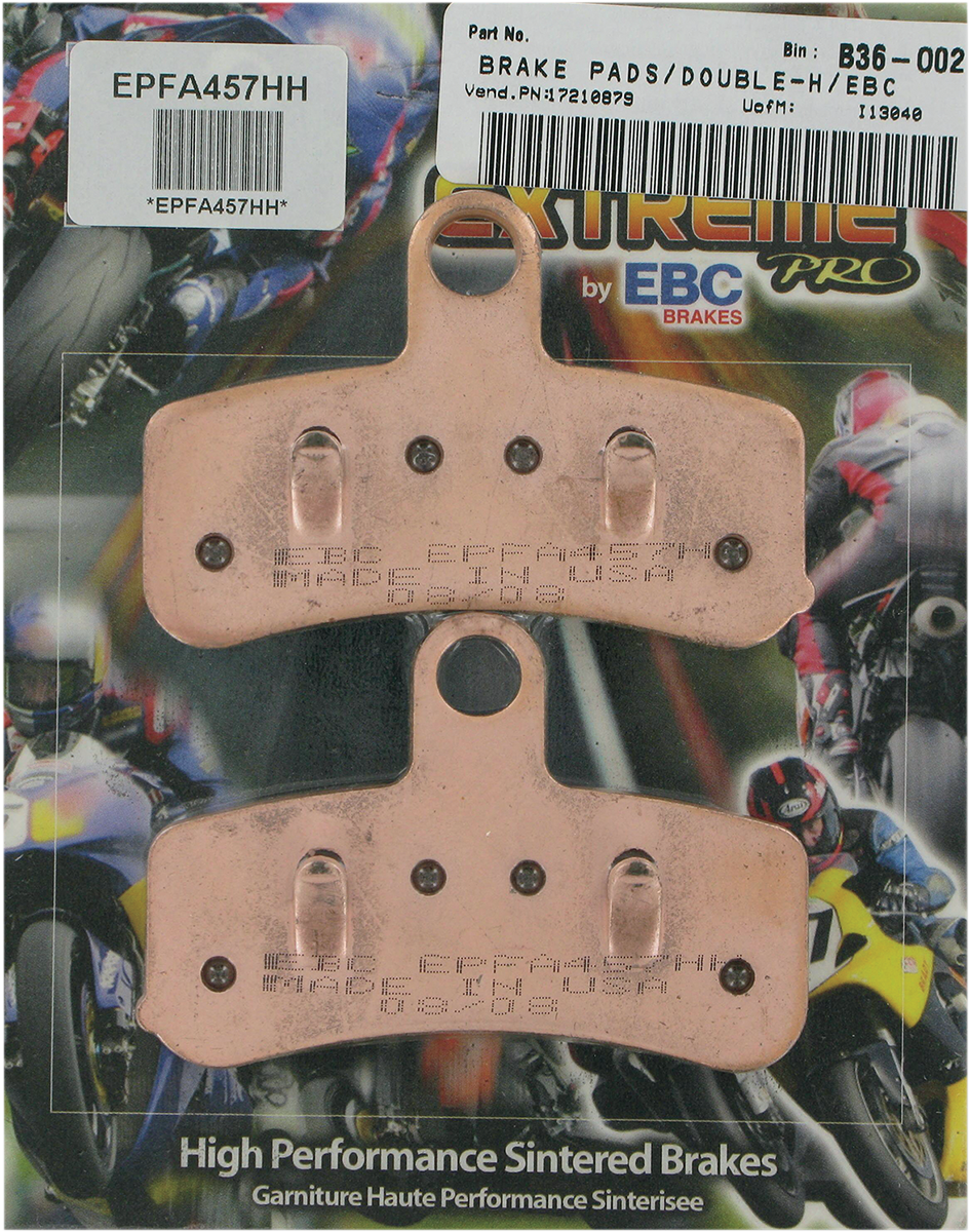 EBC EPFA-HH Series Sintered Front Brake Pads - EPFA457HH (Harley-Davidson FXDB Street Bob / FXDF Fat Bob / FXDWG Dyna Wide Glide 2008–2017)