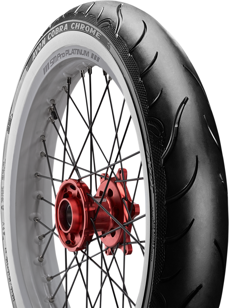 AVON Tire - Cobra Chrome AV91 - Front - 120/70-21 - Wide Whitewall - 68V 638157