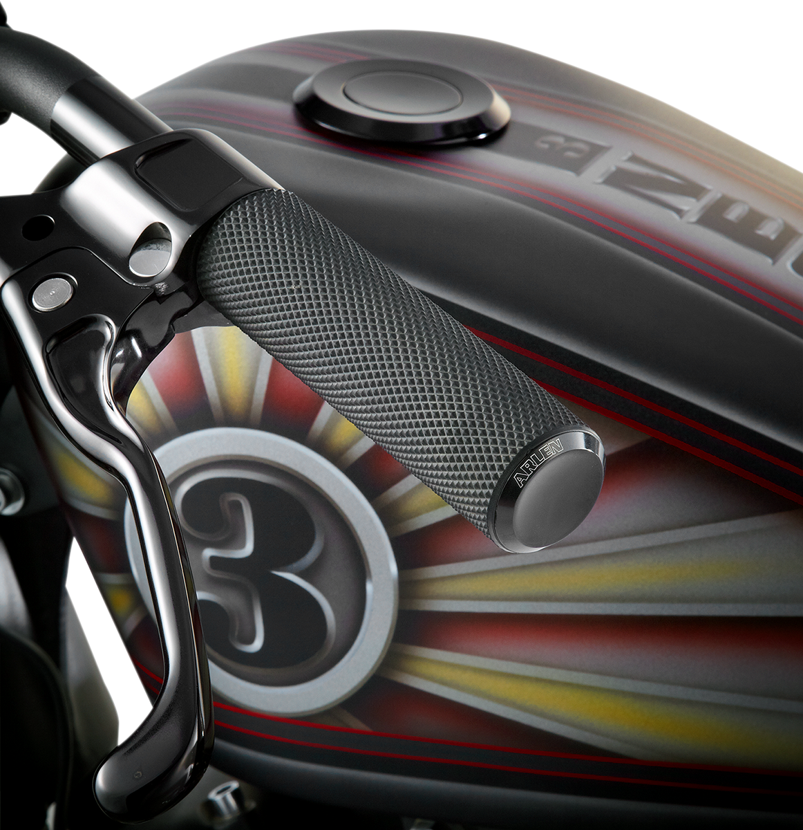 ARLEN NESS Knurled Grips - TBW - Black 07-327