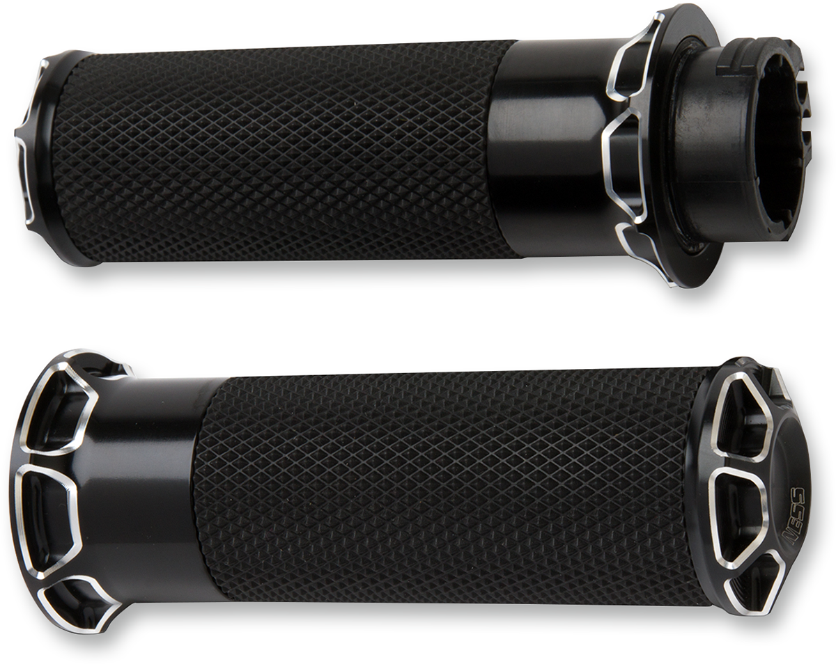ARLEN NESS Beveled Grips - Cable - Black 07-331