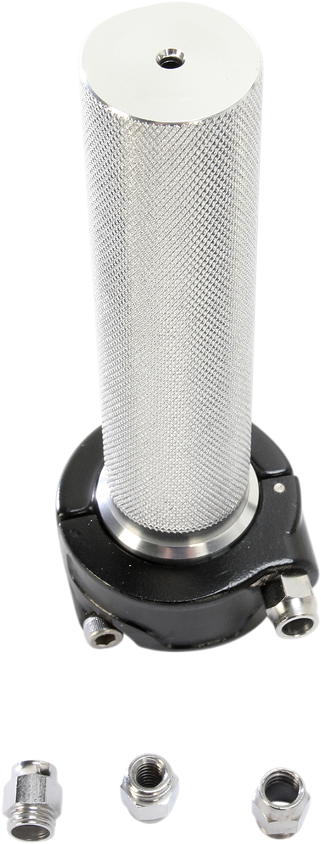 BILTWELL 1" Whiskey Throttle Assembly - Single Cable - Black 6601-201-01