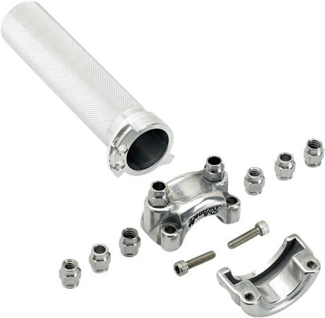 BILTWELL 1" Whiskey Throttle Assembly - Dual Cable - Polished 6602-303-01