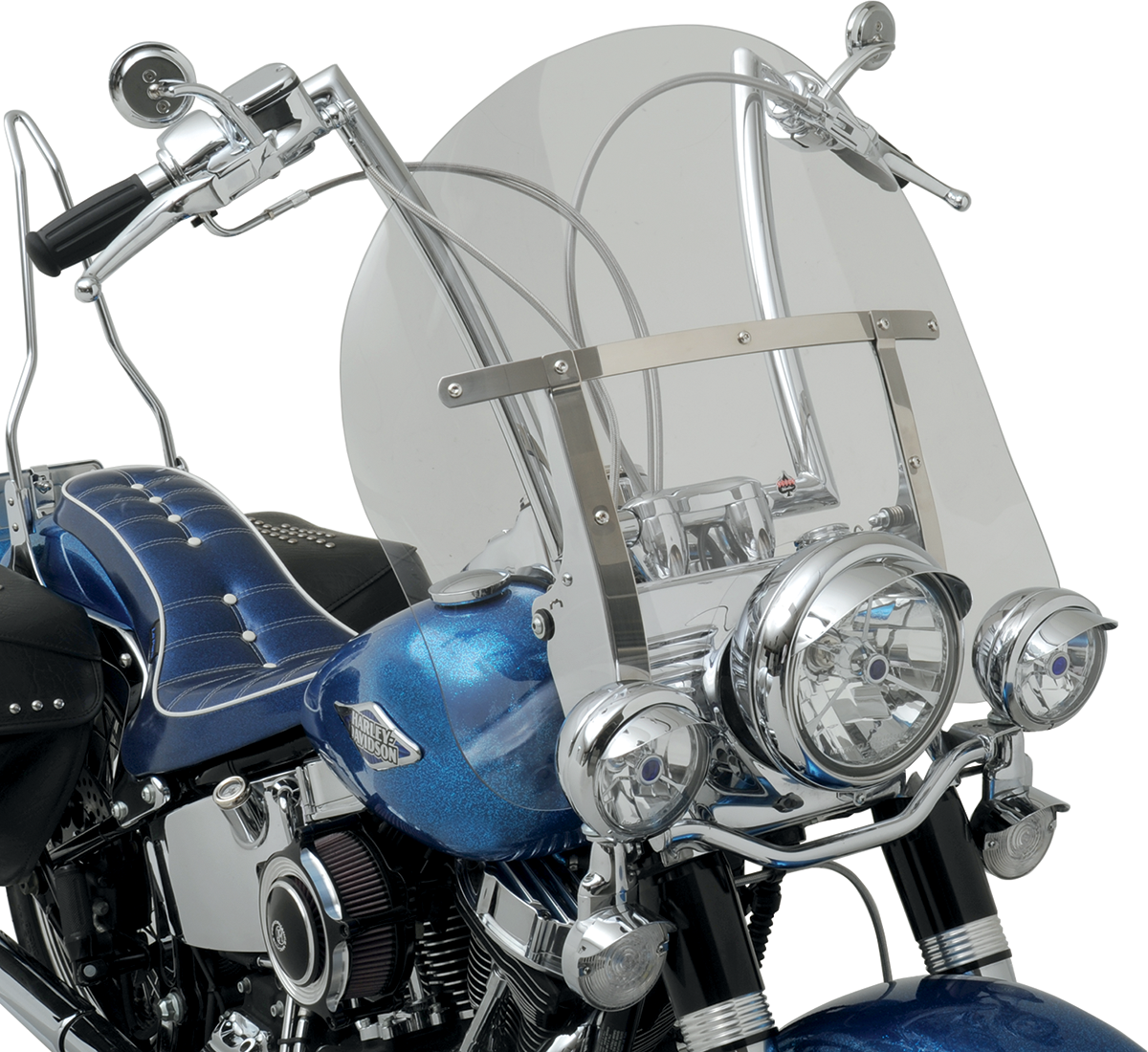 KLOCK WERKS Flare* Windshield - 17" - Clear - FLST KWW-02-0235
