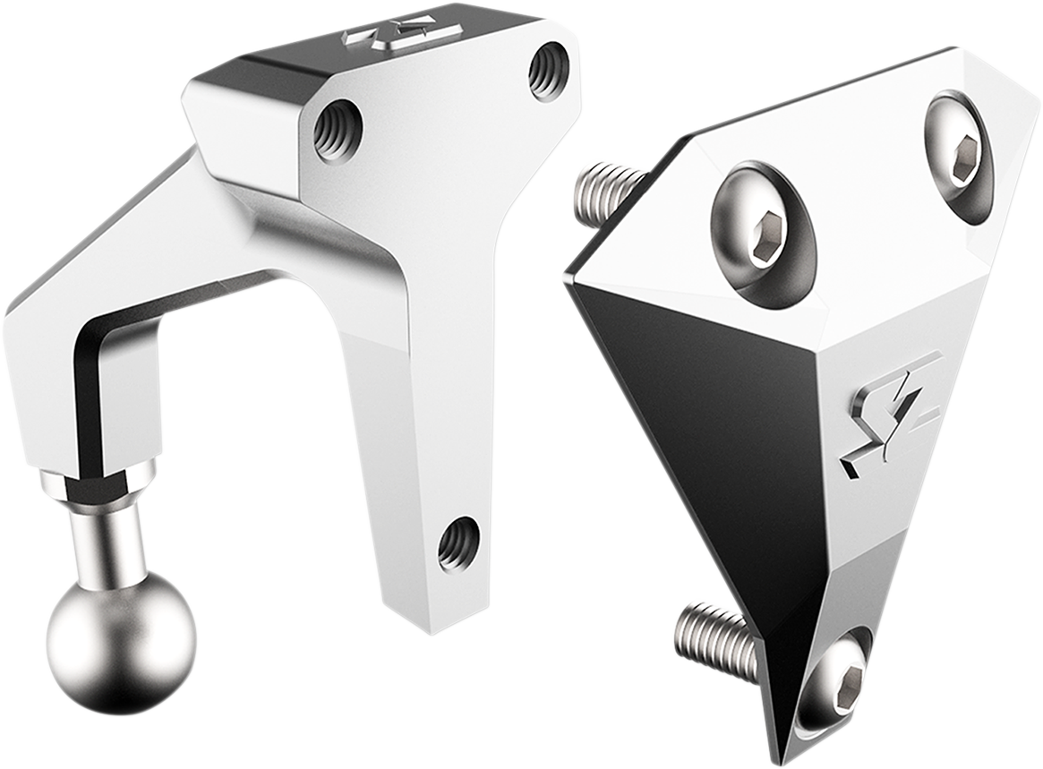 SEIZMIK Mirror - Halo R - Rear View - Rectangle - Silver - Maverick X3 56-18027