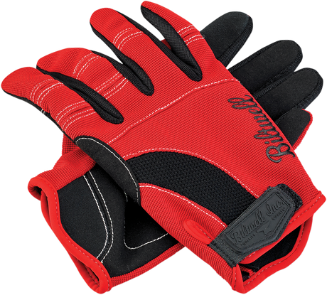 BILTWELL Moto Gloves - Red/Black/White - Small 1501-0804-002