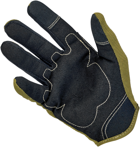 BILTWELL Moto Gloves - Olive/Black - Large 1501-0309-004