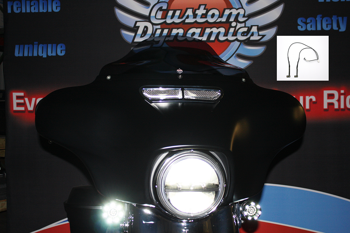 Custom Dynamics Fairing Vent Trim LED Light HD-VENT-LED-WHT - Cycle City Outdoors