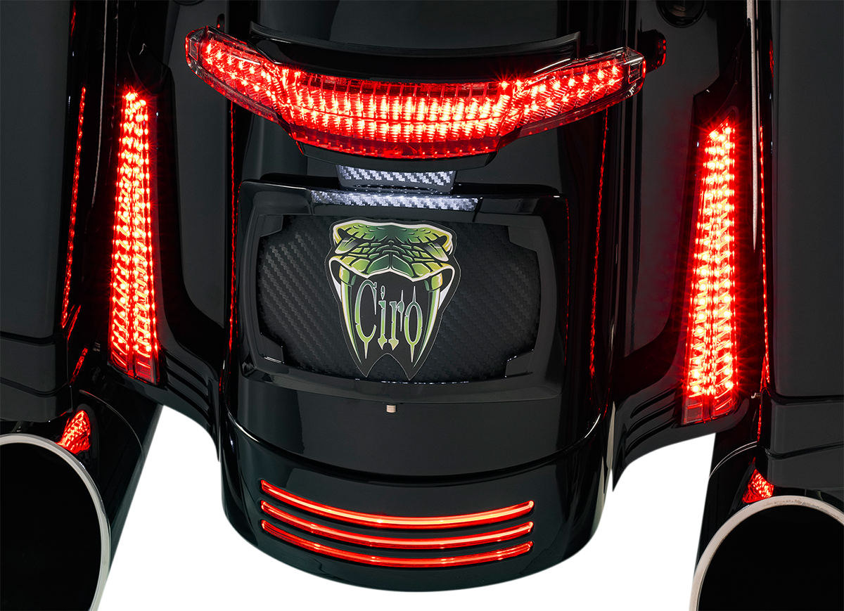 Ciro Filler Panel LED Lights - Black/Red 40046 - Cycle City Outdoors