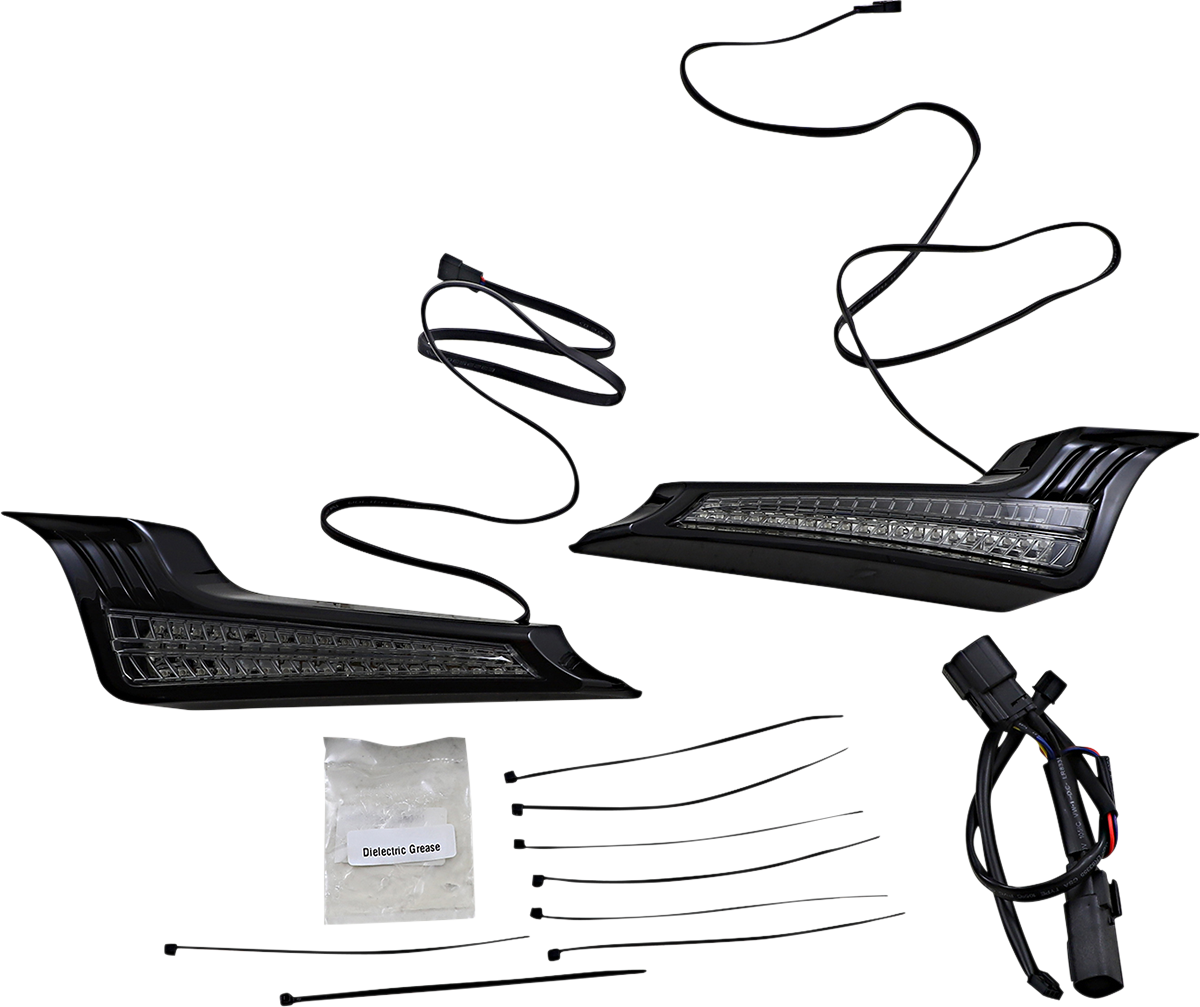 Ciro Filler Panel LED Lights - Black/Red 40046 - Cycle City Outdoors