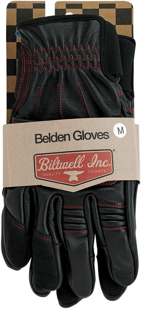BILTWELL Belden Gloves - Redline - Large 1505-0108-304