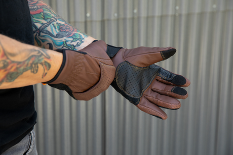 BILTWELL Borrego Gloves - Chocolate/Black - Medium 1506-0201-303