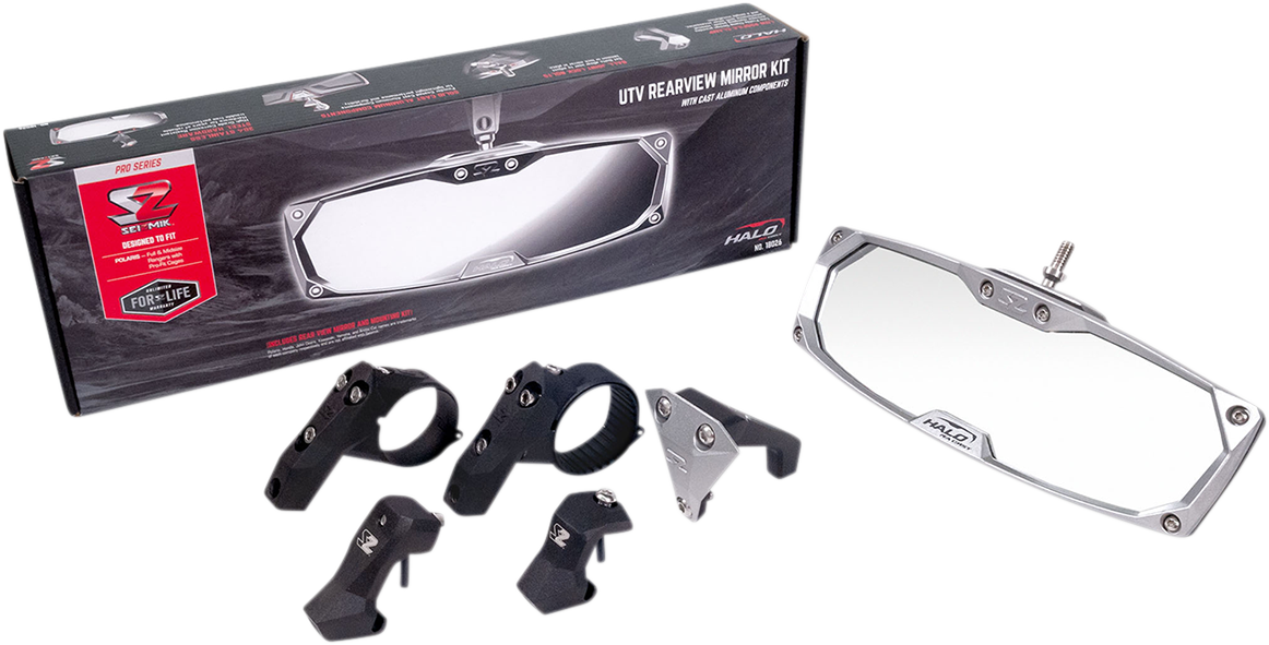 SEIZMIK Mirror - Halo R - Rear View - Rectangle - Silver - 2" 56-18025