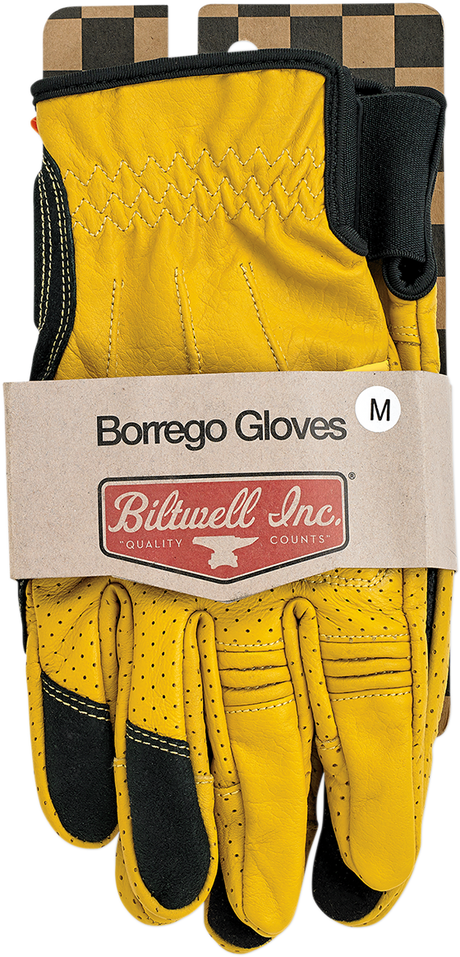 BILTWELL Borrego Gloves - Gold/Black - XL 1506-0701-305