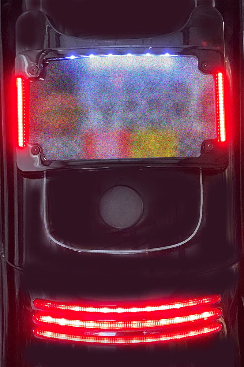 Custom Dynamics Curved License Plate Frame - Black TF06-BCM-B - Cycle City Outdoors