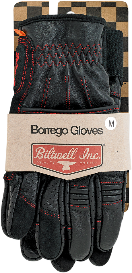 BILTWELL Borrego Gloves - Redline - XL 1506-0108-305