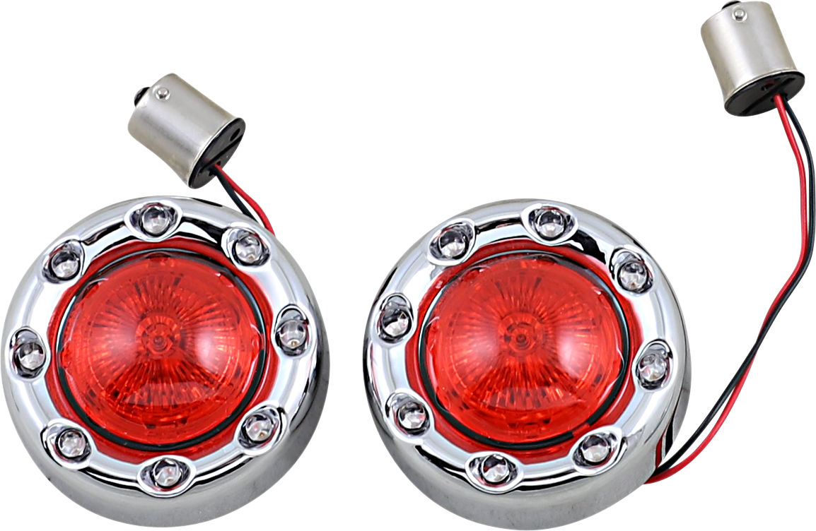 Custom Dynamics Bullet Turn Signal 1156 - Chrome - Red Lens PB-BR-RR 56-CR - Cycle City Outdoors