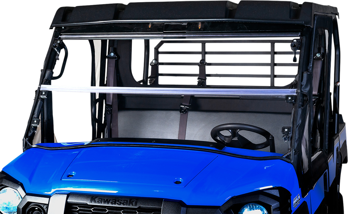 SEIZMIK Folding Windshield - Hard Coated Polycarbonate - Mule 50-26095KIT