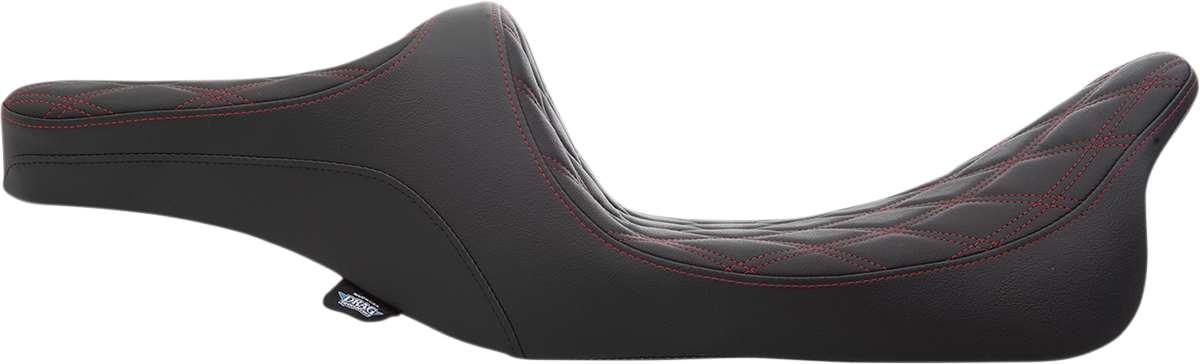 DRAG SPECIALTIES Predator III 2-Up Seat - Double Diamond - Red Thread - FL '99-'07 0801-1310 - Cycle City Outdoors