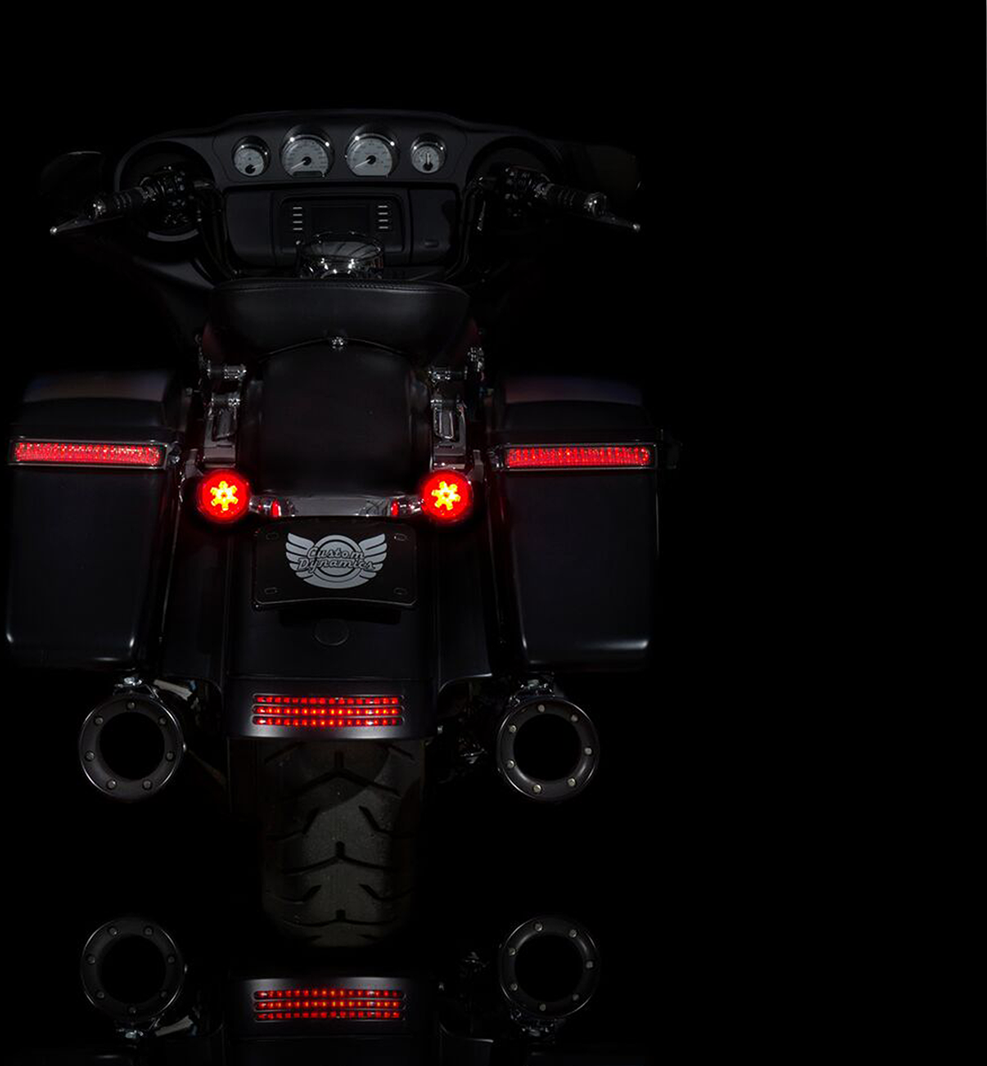 Custom Dynamics Rear Turn Signal Insert - JAE Bases - Red PB-RR-JAE - Cycle City Outdoors
