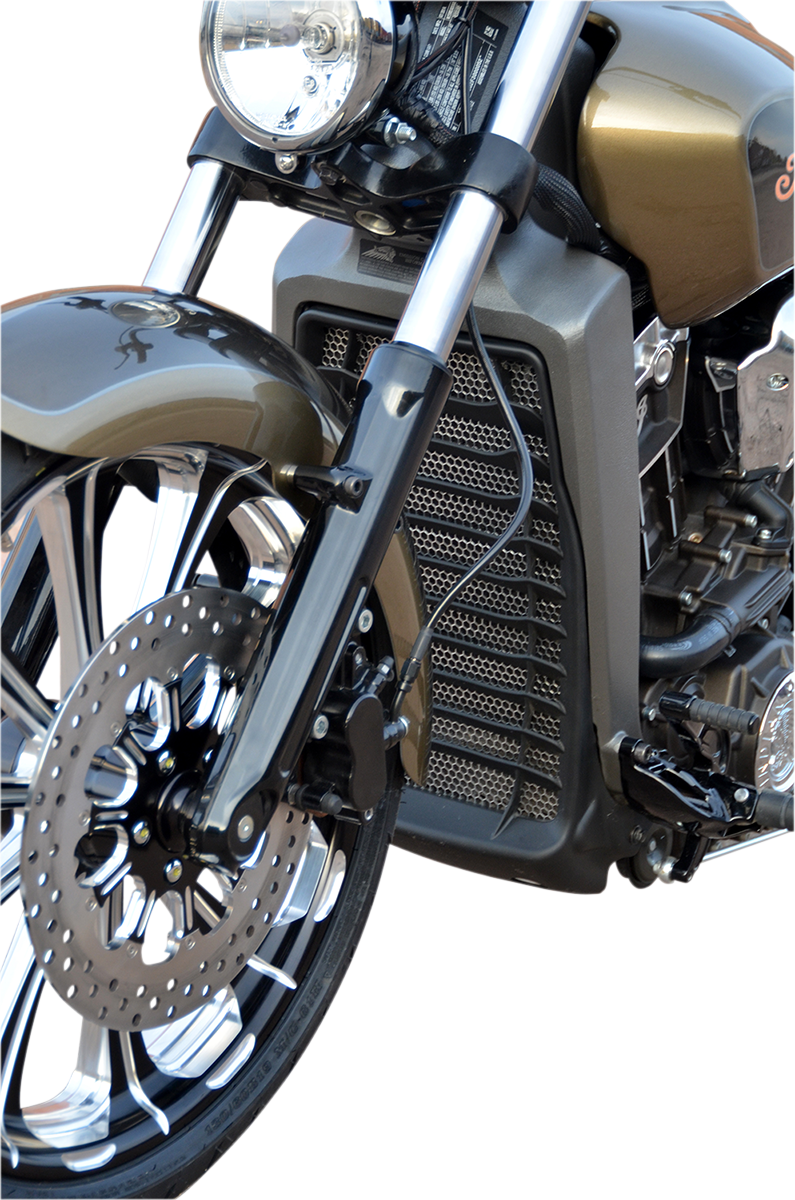 KLOCK WERKS Outrider Radiator Guard - Natural - Indian Scout KWS-04-0321