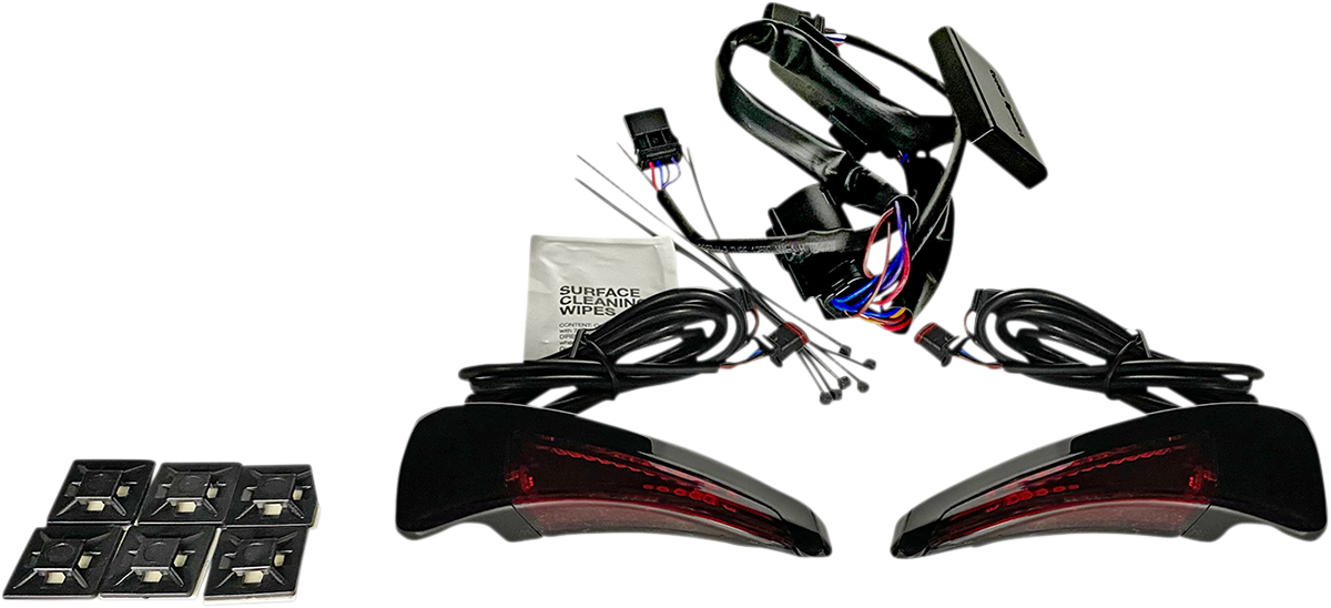 Custom Dynamics Sequential Tour Pak Seat Back Rest LED Lights - Black/Red - FLH CD-TPBR-14-RB - Cycle City Outdoors