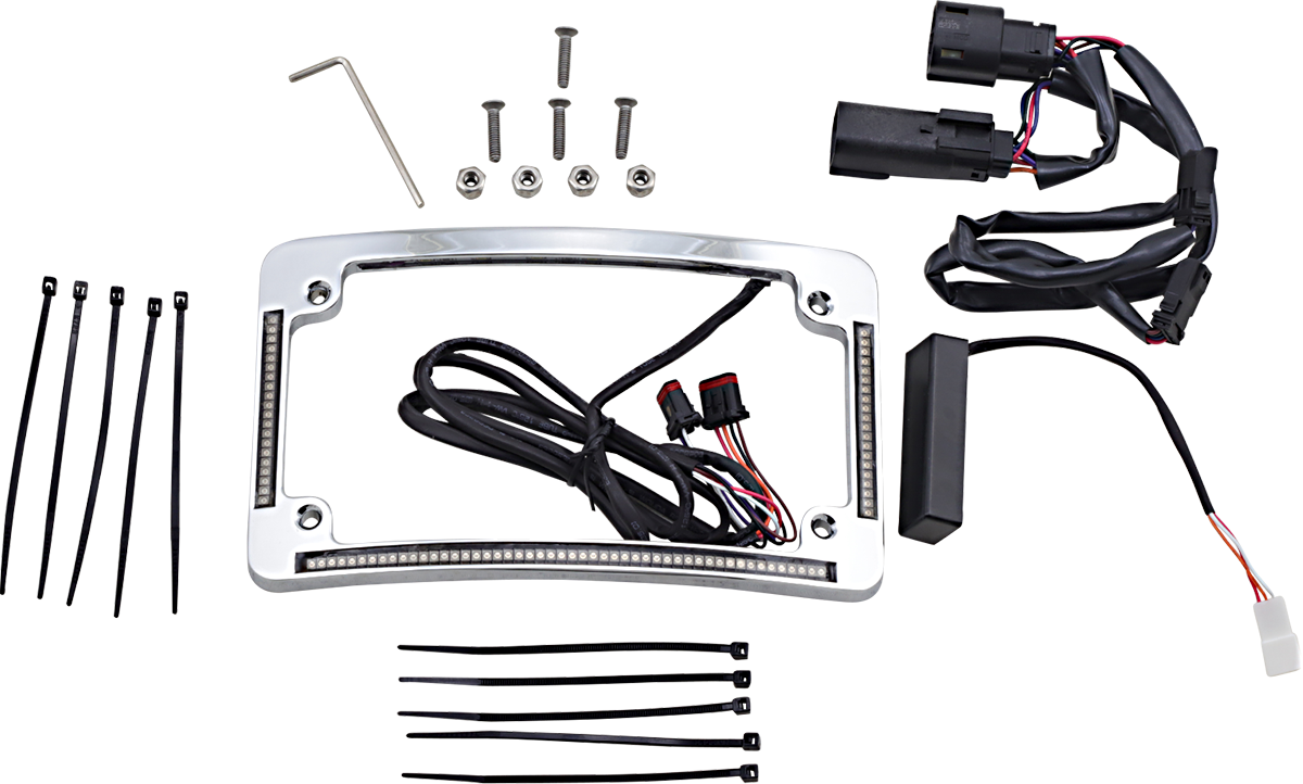 Custom Dynamics All in One License Plate Frame - Chrome TF05-BCM4-C - Cycle City Outdoors