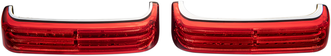 Custom Dynamics Saddlebag LED Lights - Sequential - Chrome/Red PB-SBSEQ-SS8-CR - Cycle City Outdoors