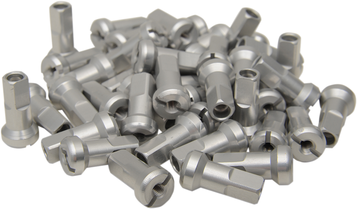 MOOSE RACING Spoke Nipples - MX1 - Silver - 8 Gauge - Set 24-800