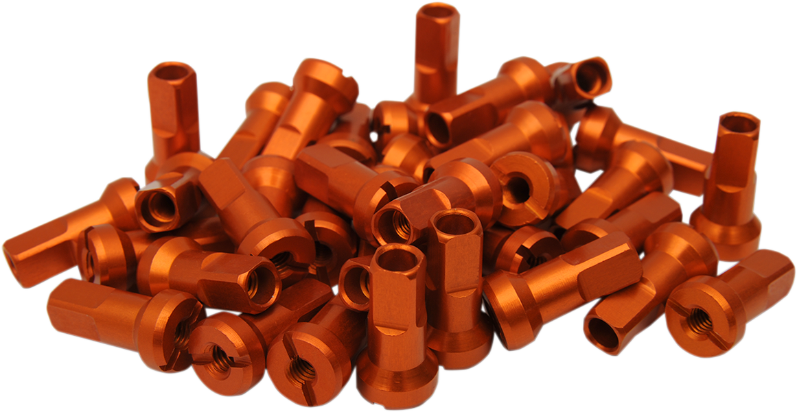 MOOSE RACING Spoke Nipples - MX1 - Orange - 8 Gauge - Set 24-850