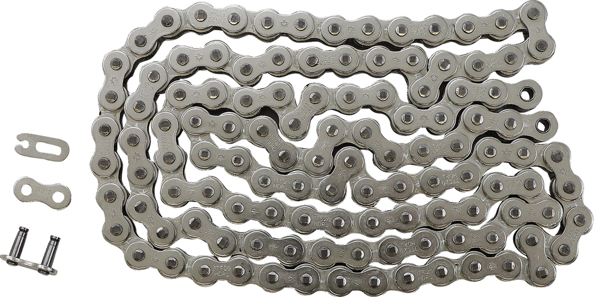 JT CHAINS JTC520HDRNN120SL 520 HDR - Nickel Race Chain - 120 Links | Adventure/ATV/UTV