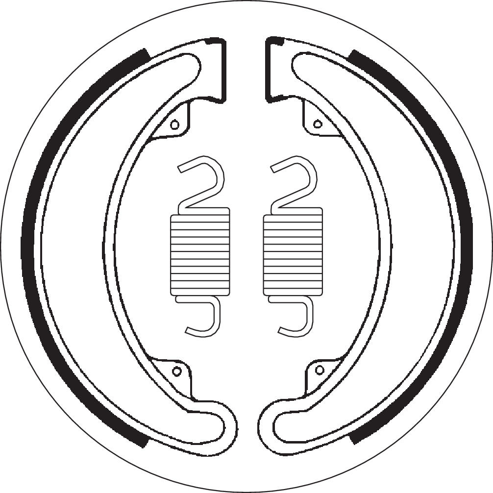 SBS Smooth Organic Base Rear Brake Shoes - 2024 (Honda TRX300 FourTrax / FourTrax 4x4 / Super 1973–2000)
