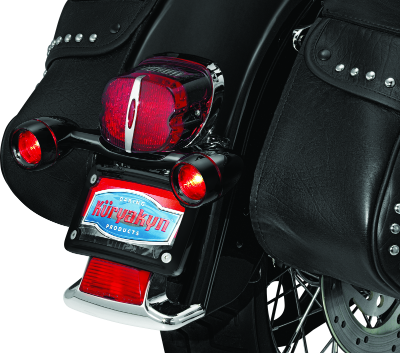 Kuryakyn Bullet Light Rear Turn Signal Bar Gloss Black - Cycle City Outdoors