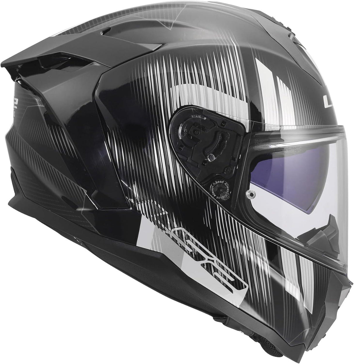 LS2 Challenger II Nitro Gloss Black Gray Black