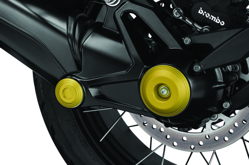 Kuryakyn Lodestar Rear Axle Sliders-BMW-Gold - Cycle City Outdoors