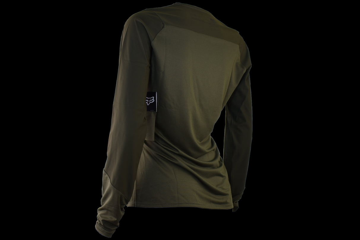 Fox Racing - Womens Flexair Ascent Long Sleeve Jersey - Olive Green - S
