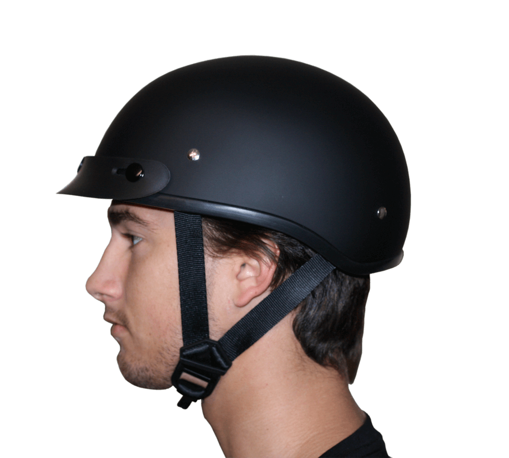 DOT Approved Daytona Skull Cap Half Shell Motorcycle Helmet - Beanie Style for Motorcycles, Cruisers, Scooters, and Mopeds W/O Visor- Hi-Gloss White