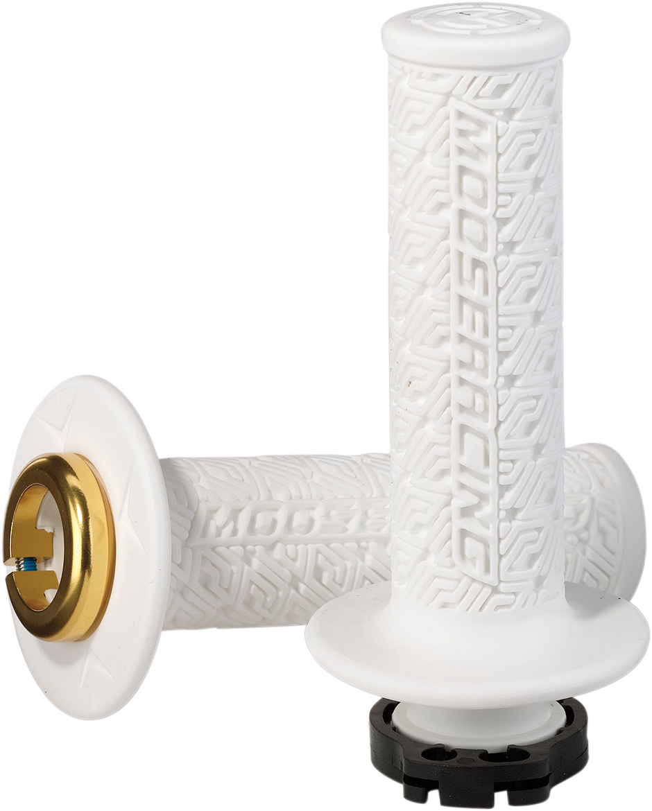MOOSE RACING Grips - Lock-On - White/Gold B36MRW-D - Cycle City Outdoors