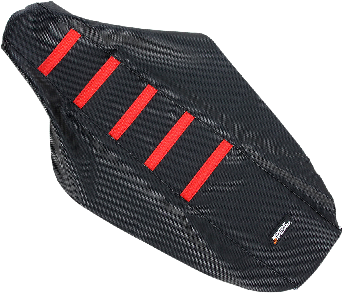 MOOSE RACING Ribbed Seat Cover - Black Cover/Red Ribs - Honda CR12500-331RT - Cycle City Outdoors
